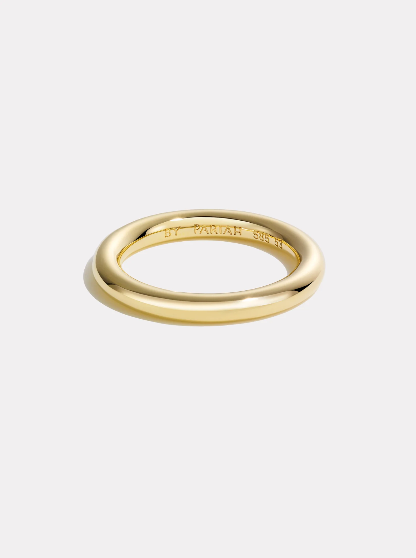 3mm Gold Hollow Ring