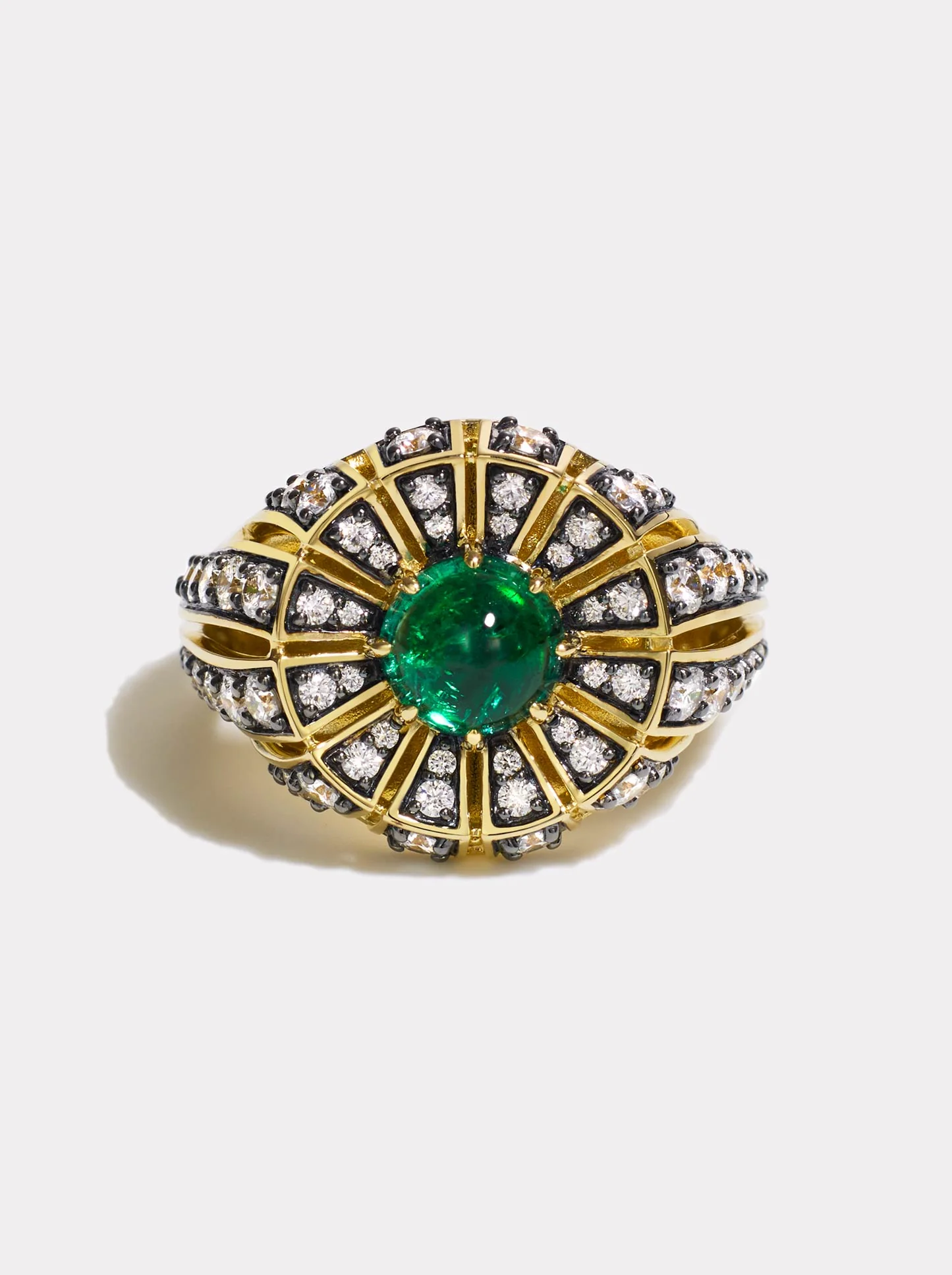 Aurora Cocktail Ring Emerald - Image 2