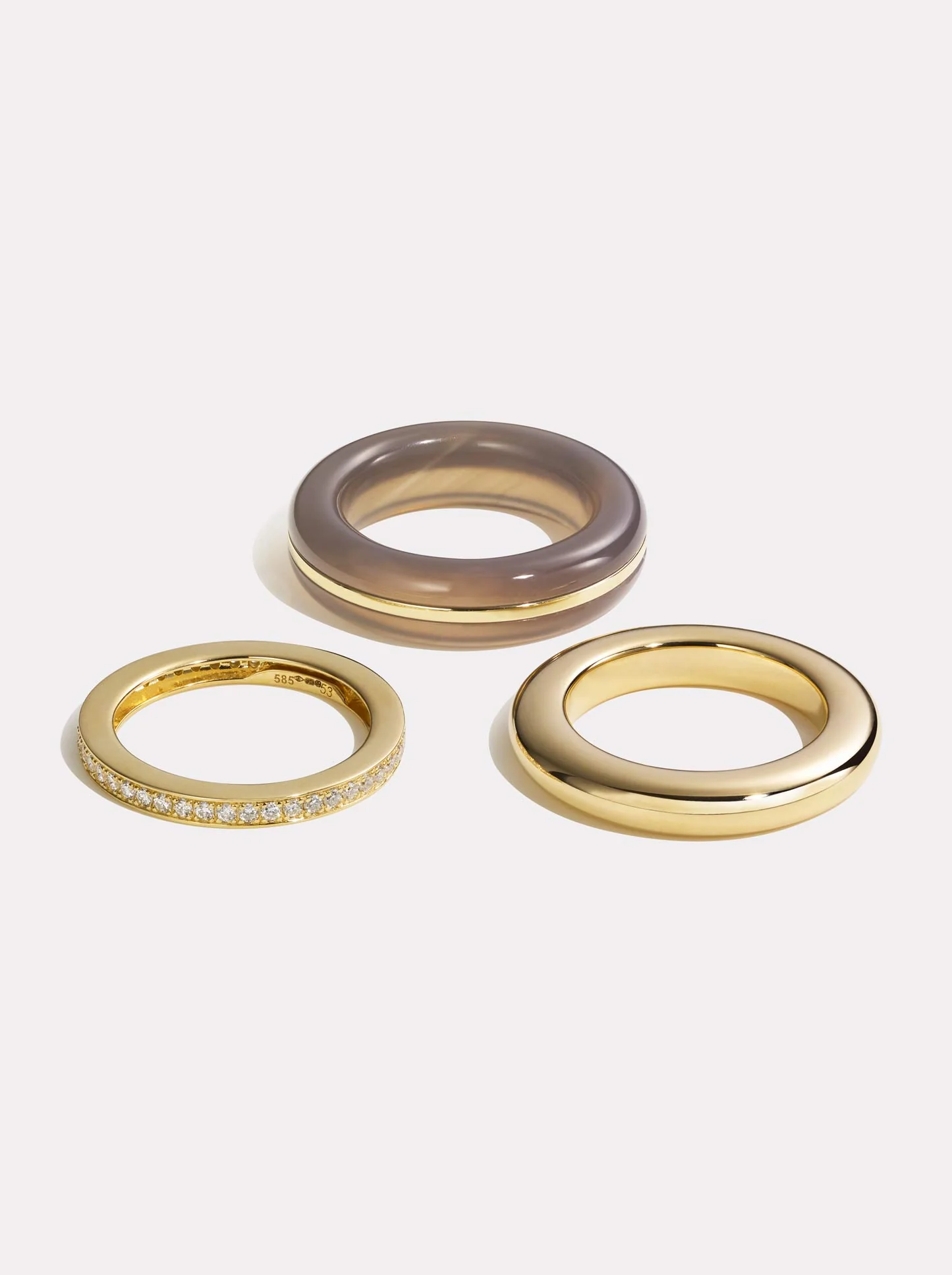 Stack_Classic Ring Stack | Grey Agate - 51 - Image 3