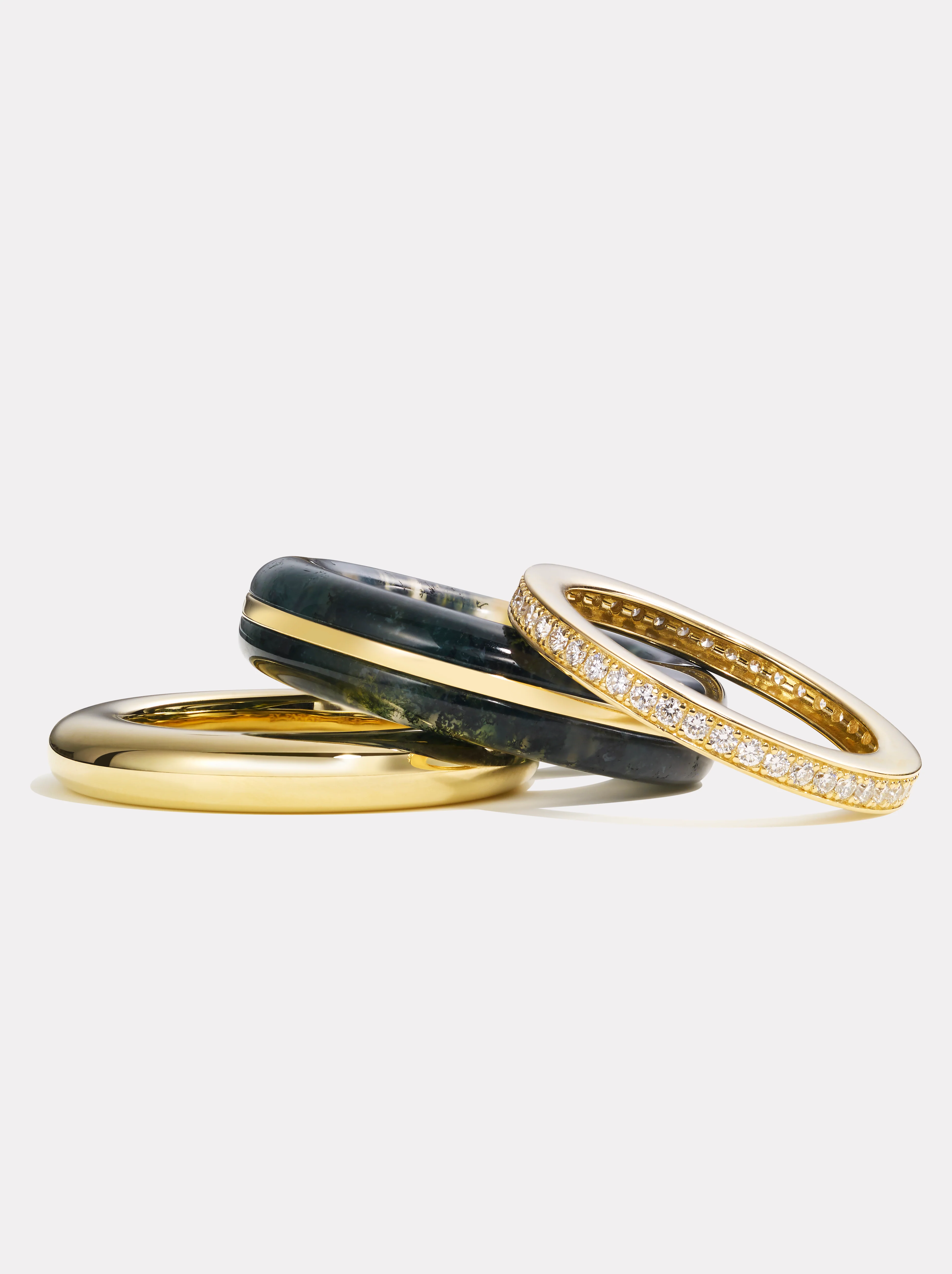Stack_Classic Ring Stack | Moss Agate - 51 - Image 4