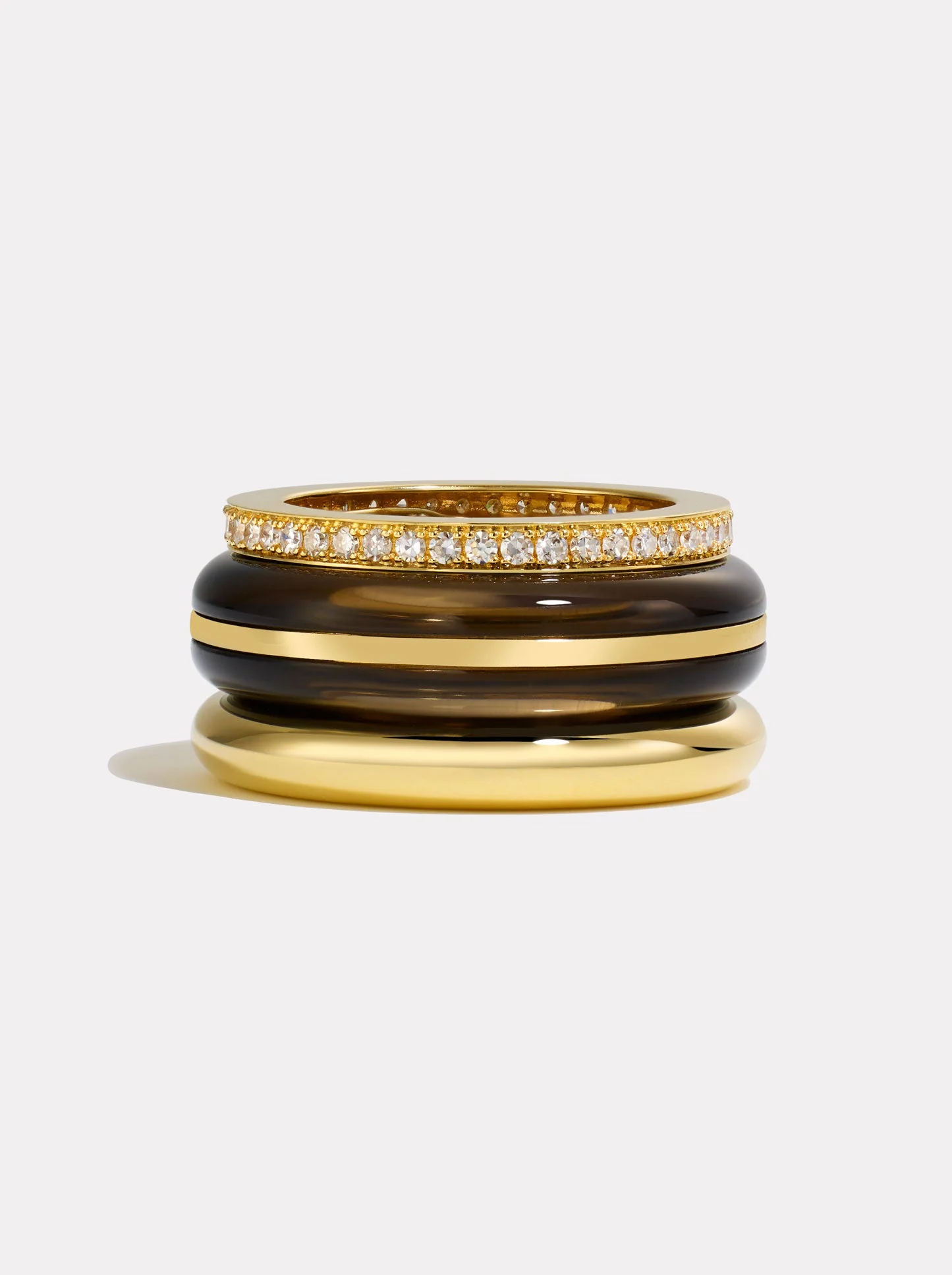 Stack_Classic Ring Stack | Smokey Quartz - 51