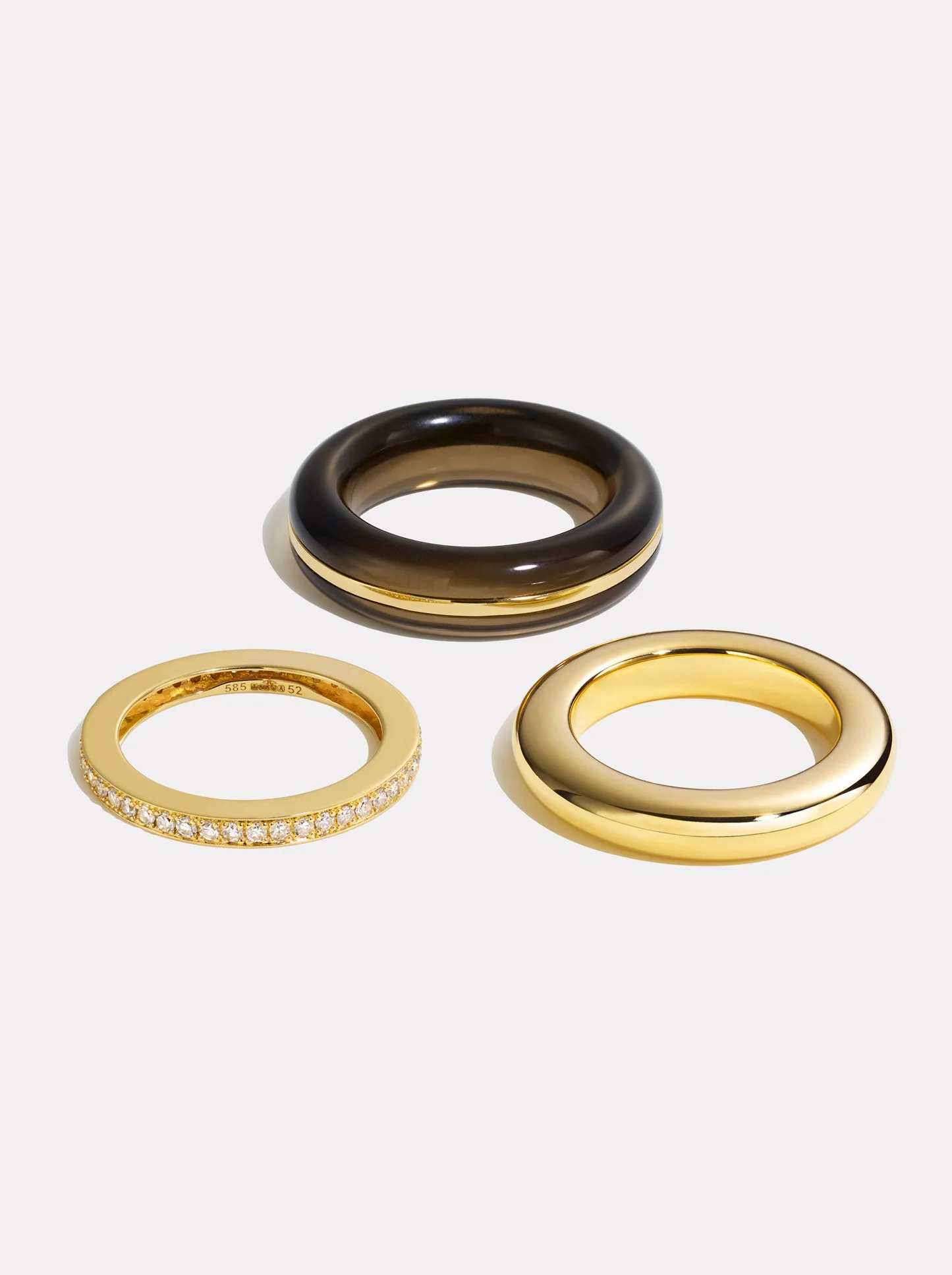 Stack_Classic Ring Stack | Smokey Quartz - 54 - Image 2