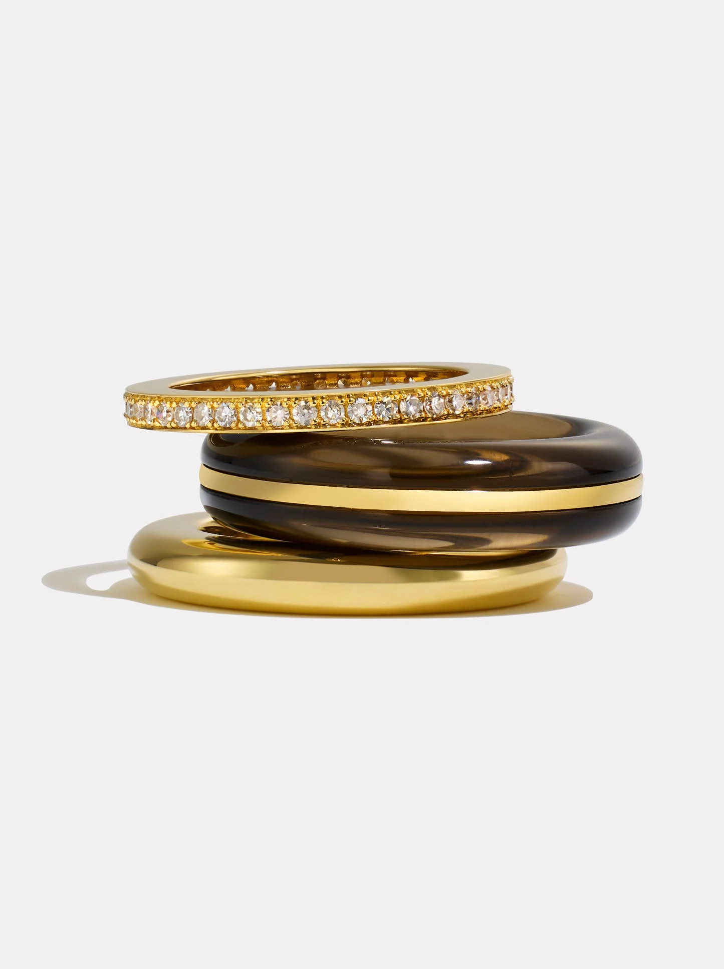 Stack_Classic Ring Stack | Smokey Quartz - 55 - Image 3