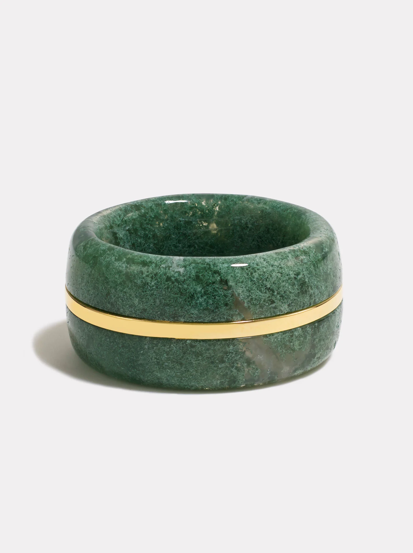 The Essential Wide Ring | Gold & Moss Agate