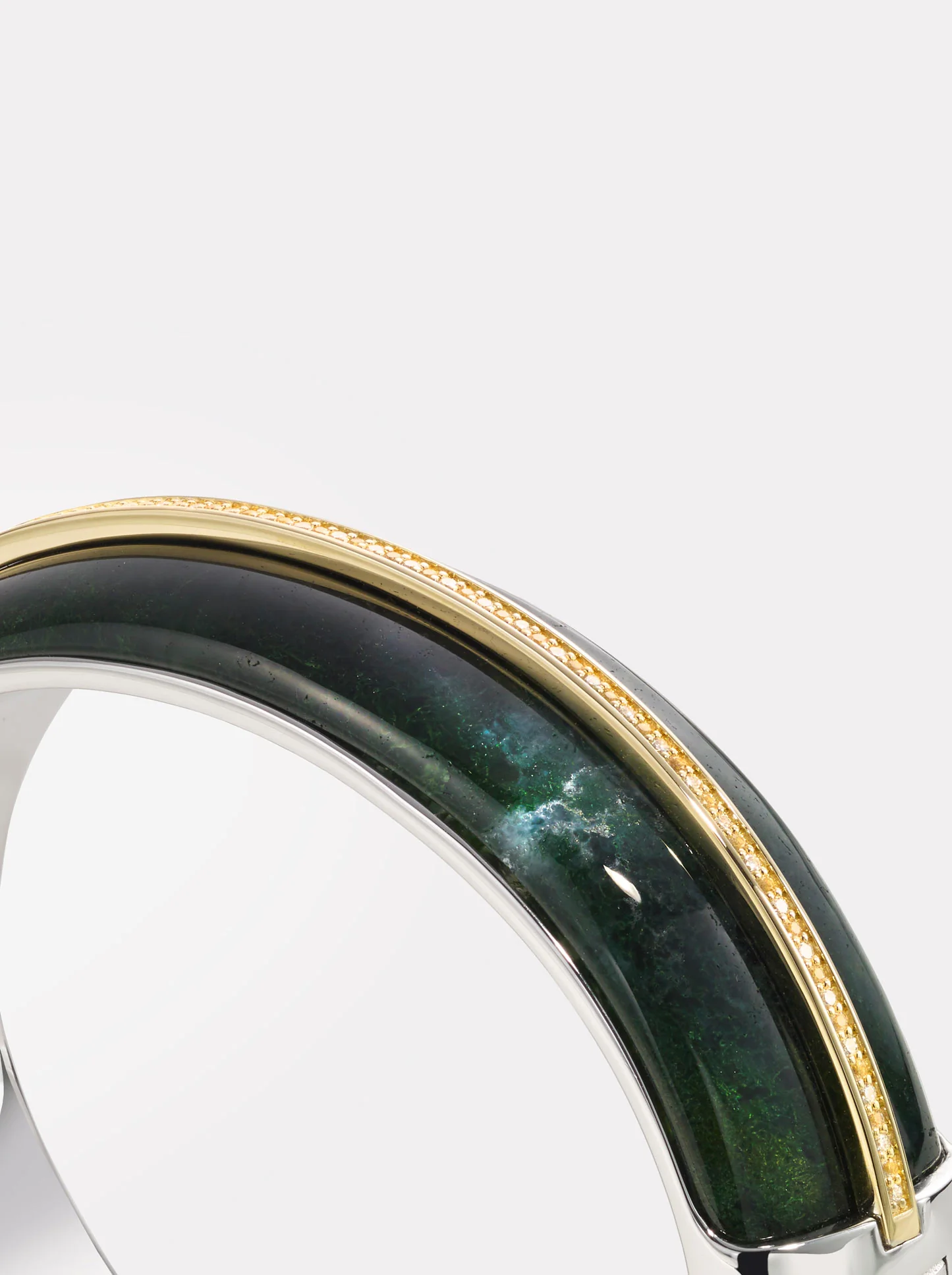 Pebble Cocktail Cuff Moss Agate - Image 2