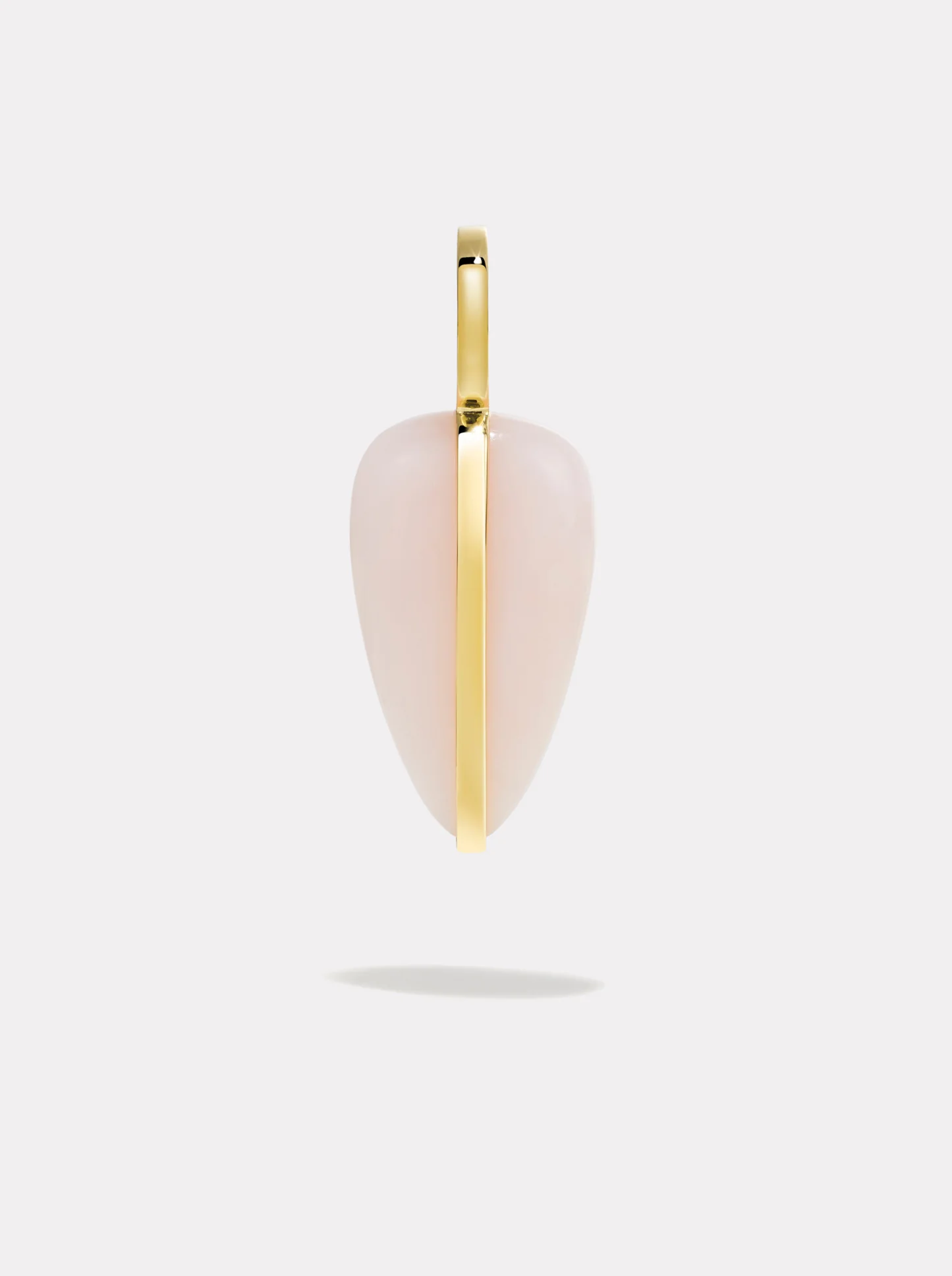 Small Pebble Pendant | Pink Opal | 14K