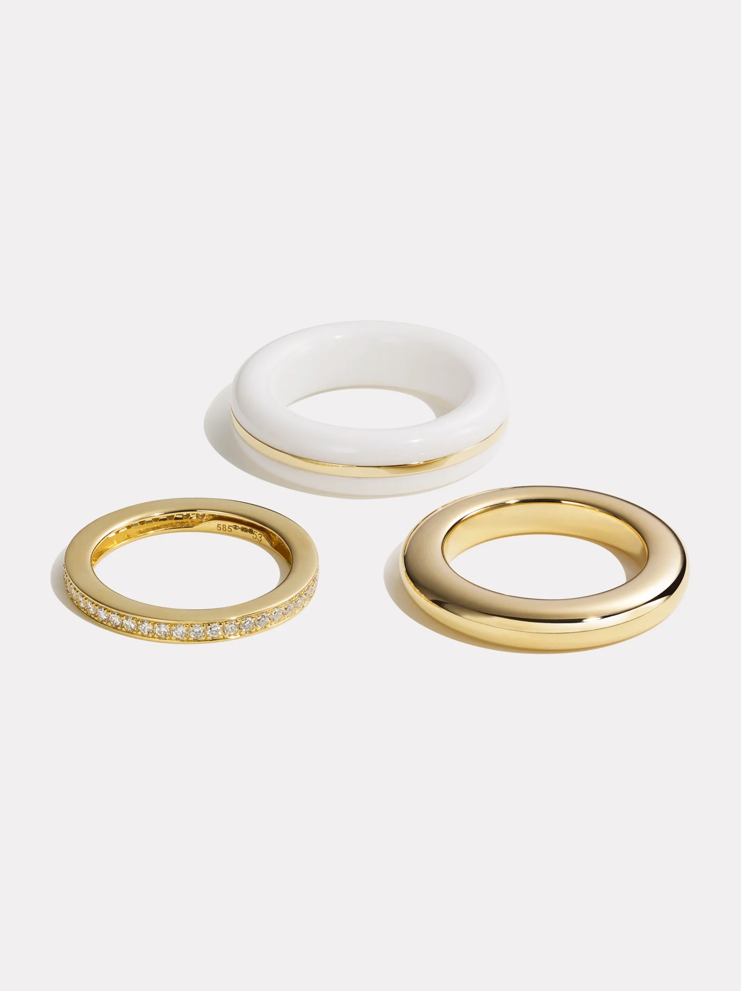 Stack_Classic Ring Stack | White Agate - 57 - Image 4